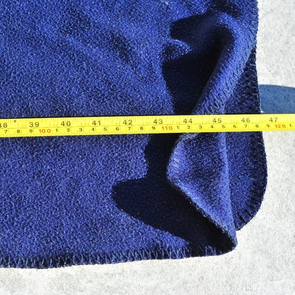 Thin Travel Blanket Lightweight Navy Blue - Picture 8 of 8